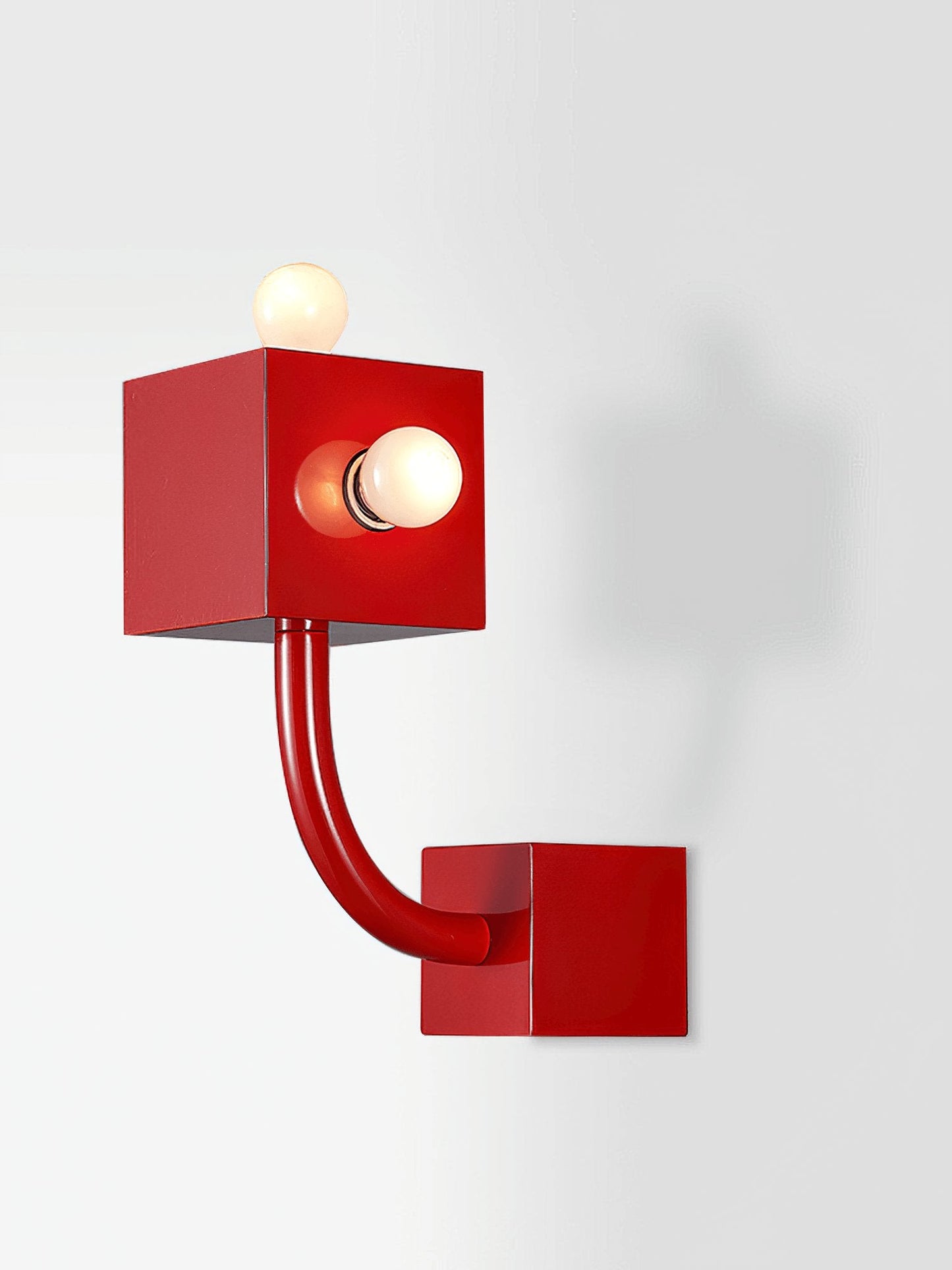 Red Cube Sconce Wall Lamp