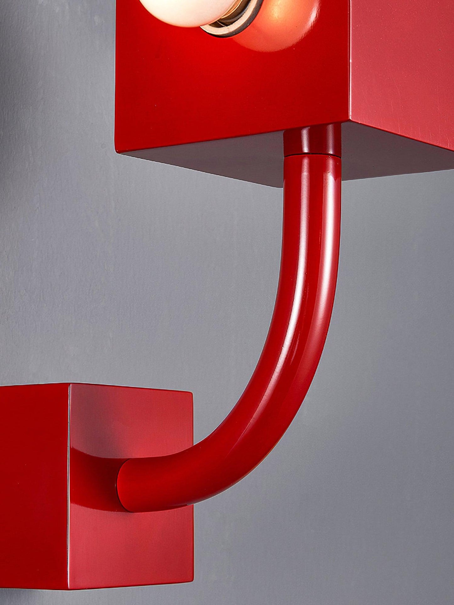 Red Cube Sconce Wall Lamp