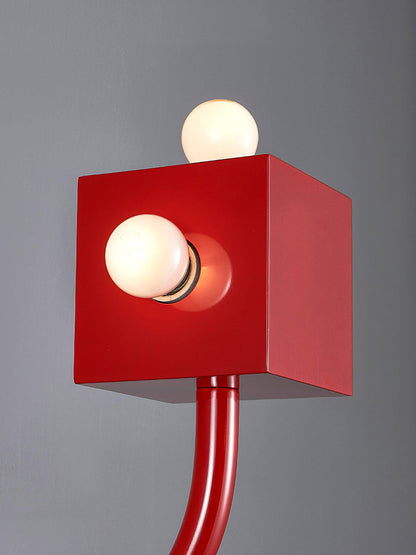 Red Cube Sconce Wall Lamp