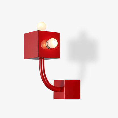 Red Cube Sconce Wall Lamp