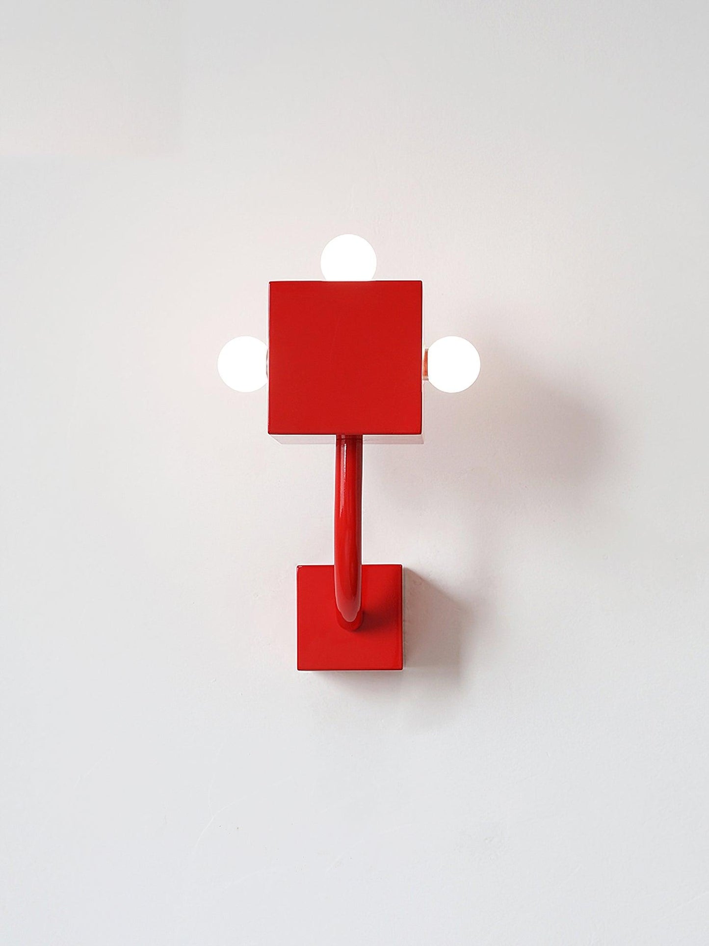 Red Cube Sconce Wall Lamp