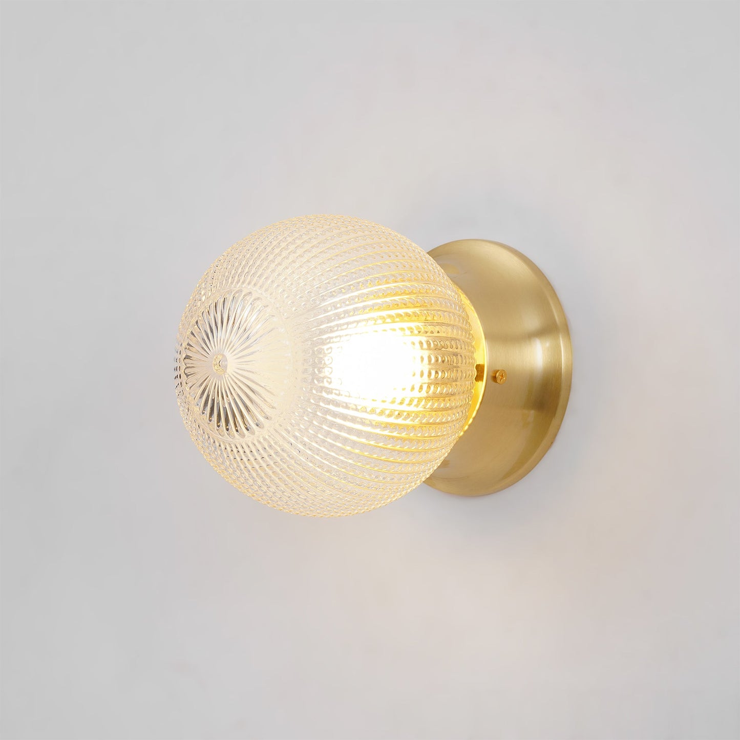 Reeded Globe Flush Ceiling fixture Ceiling Light