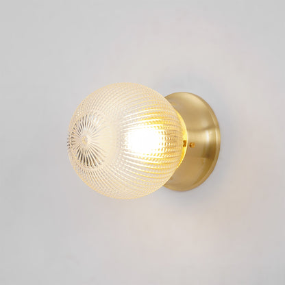 Reeded Globe Flush Ceiling fixture Ceiling Light