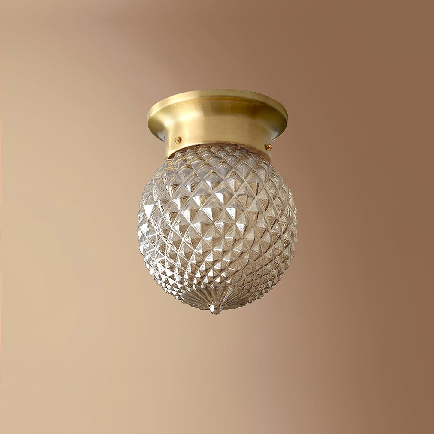 Reeded Globe Flush Ceiling fixture Ceiling Light