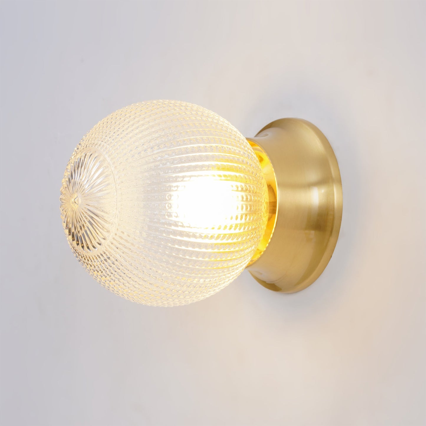 Reeded Globe Flush Ceiling fixture Ceiling Light