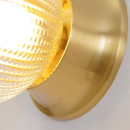 Reeded Globe Flush Ceiling fixture Ceiling Light