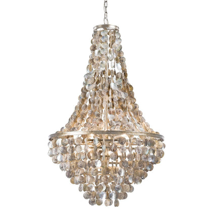 Regina Andrew Capri Abalone Shell 25 Inch 6 Light Chandelier Cp433236