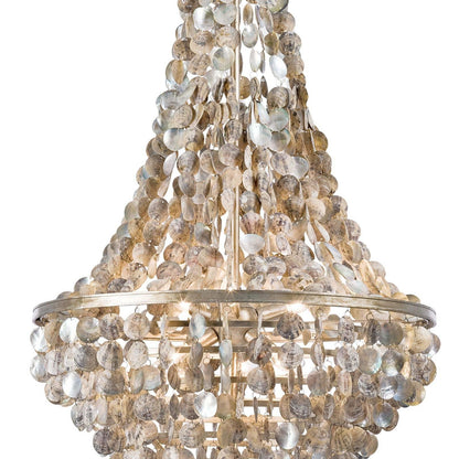 Regina Andrew Capri Abalone Shell 25 Inch 6 Light Chandelier Cp433236