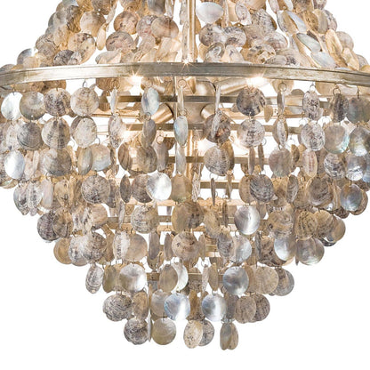 Regina Andrew Capri Abalone Shell 25 Inch 6 Light Chandelier Cp433236