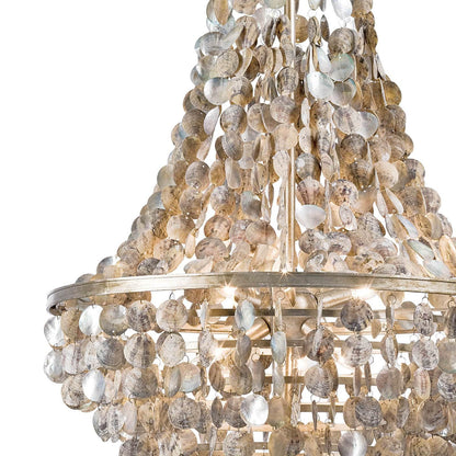 Regina Andrew Capri Abalone Shell 25 Inch 6 Light Chandelier Cp433236