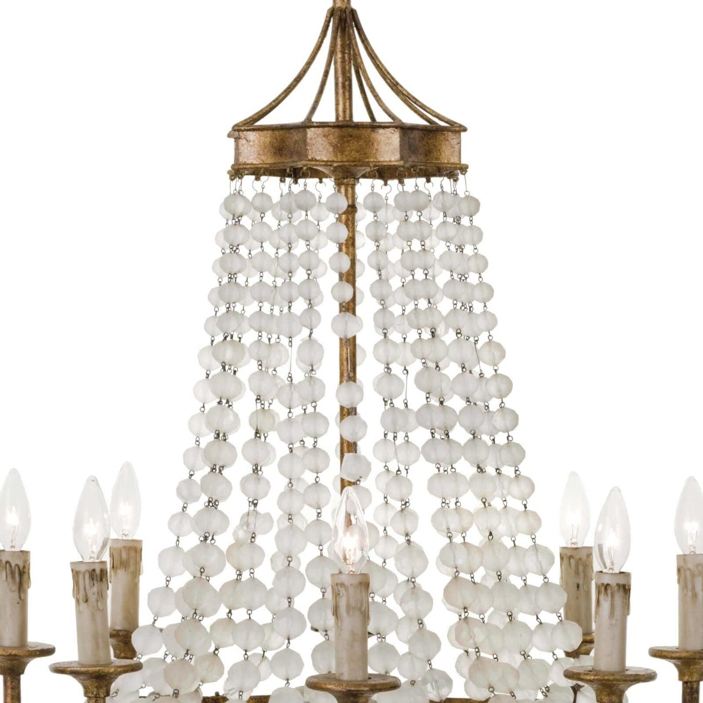 Regina Andrew Frosted Crystal Bead 28 Inch 8 Light Chandelier Cp433245