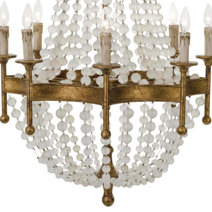 Regina Andrew Frosted Crystal Bead 28 Inch 8 Light Chandelier Cp433245