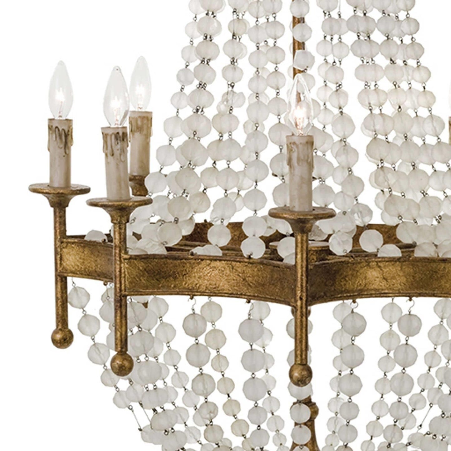 Regina Andrew Frosted Crystal Bead 28 Inch 8 Light Chandelier Cp433245