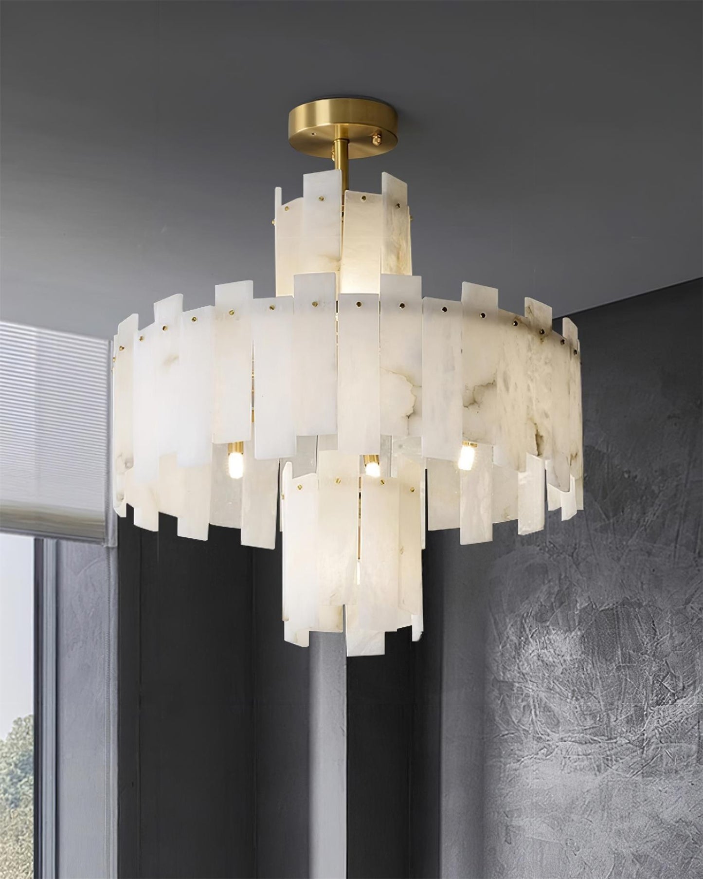 Regina Alabaster Gasolier Chandelier