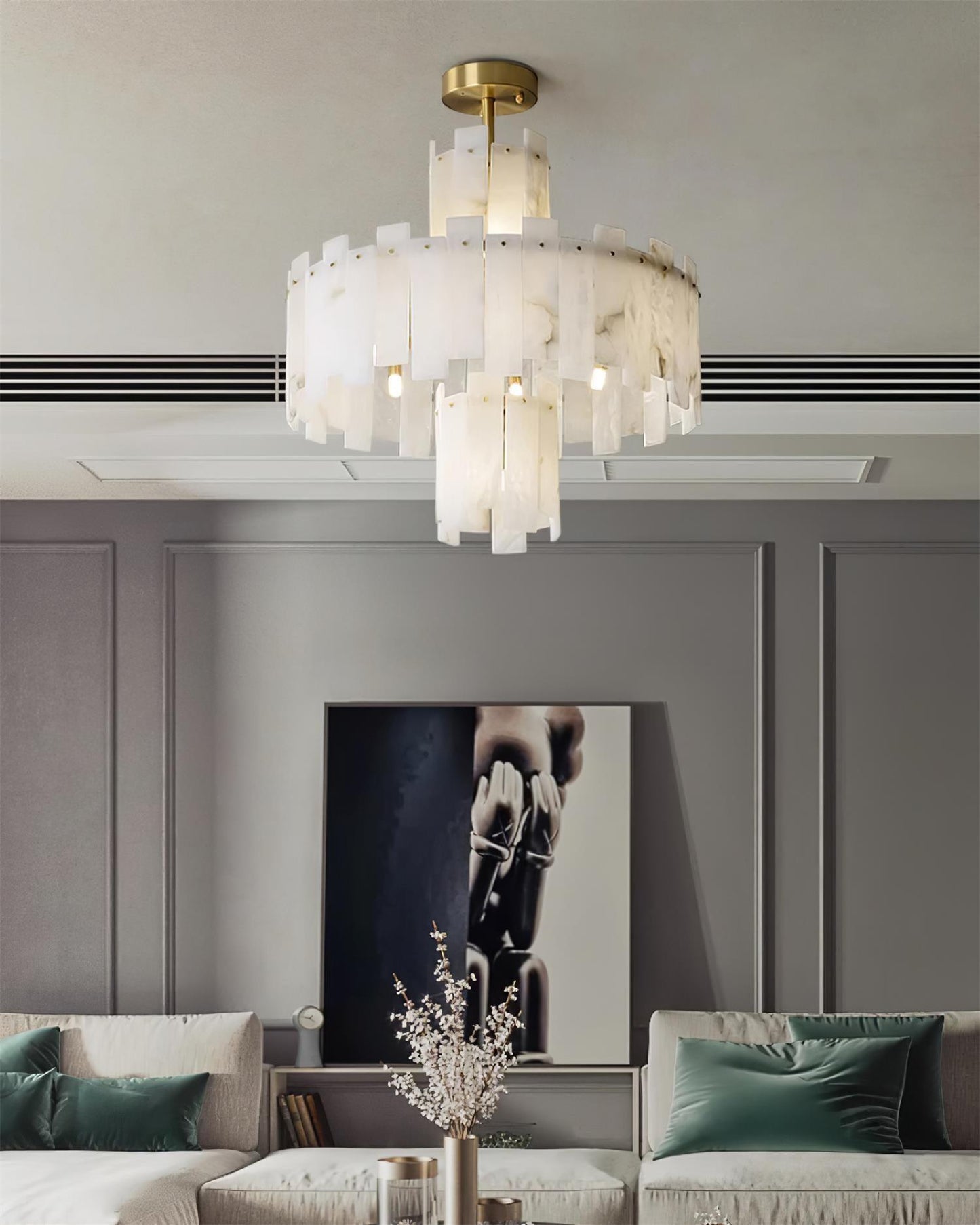 Regina Alabaster Gasolier Chandelier