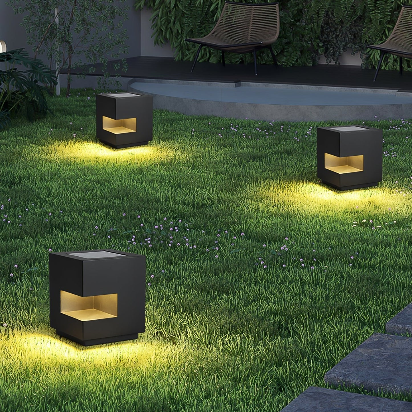 Regular Cube Post Architectural light Outdoor Light