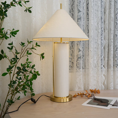 Remi Linen Side table lamp Table Lamp