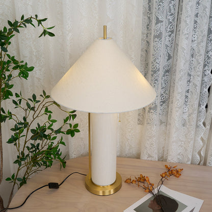 Remi Linen Side table lamp Table Lamp