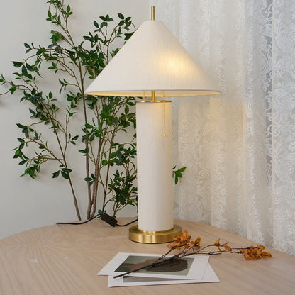 Remi Linen Side table lamp Table Lamp