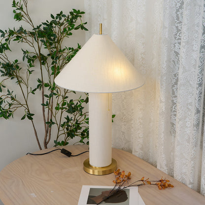 Remi Linen Side table lamp Table Lamp