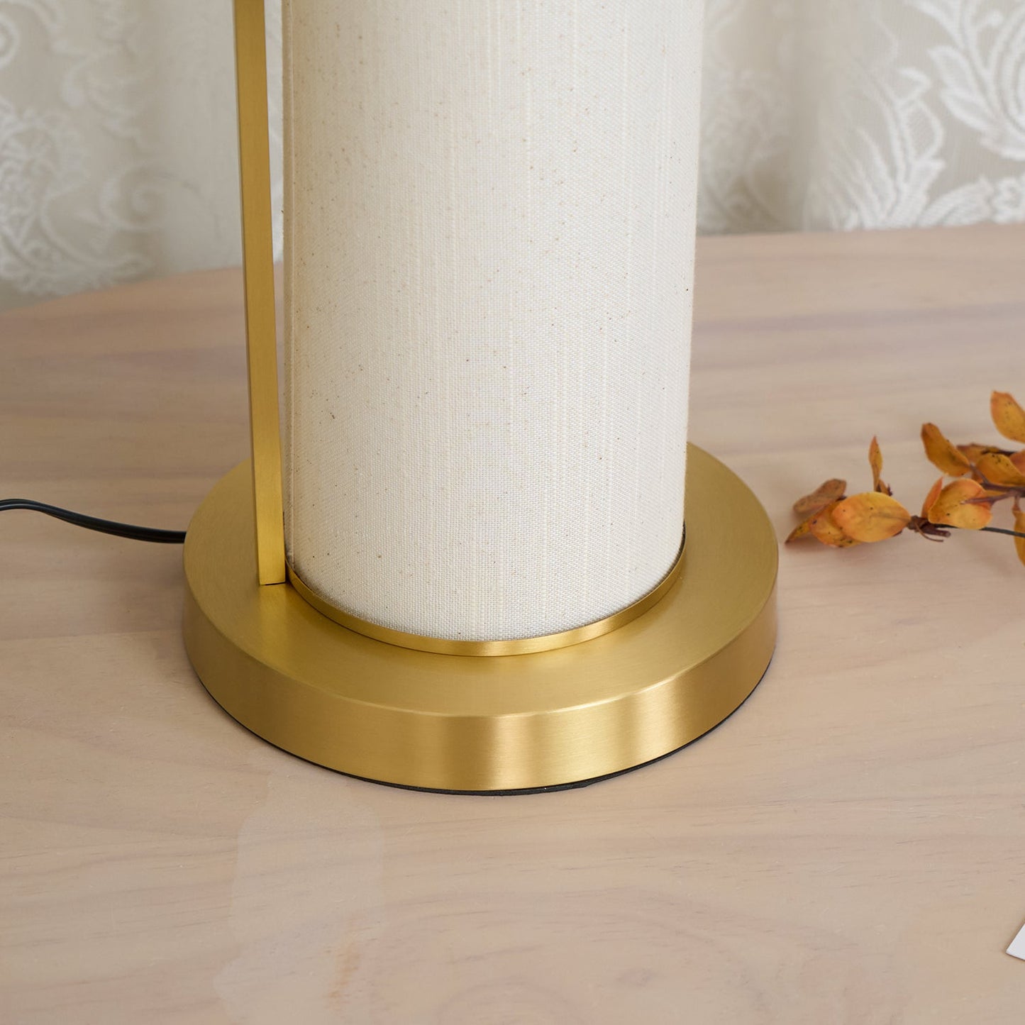 Remi Linen Side table lamp Table Lamp