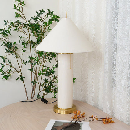 Remi Linen Side table lamp Table Lamp