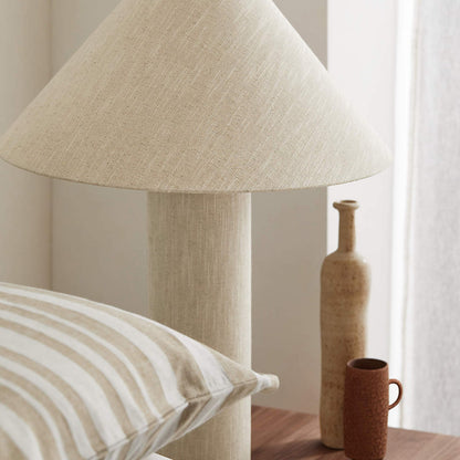 Remi Linen Side table lamp Table Lamp