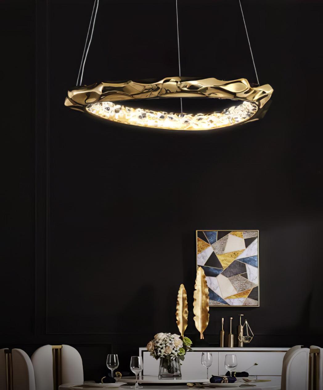 Resin Circlet Brass Droplight Pendant Lamp