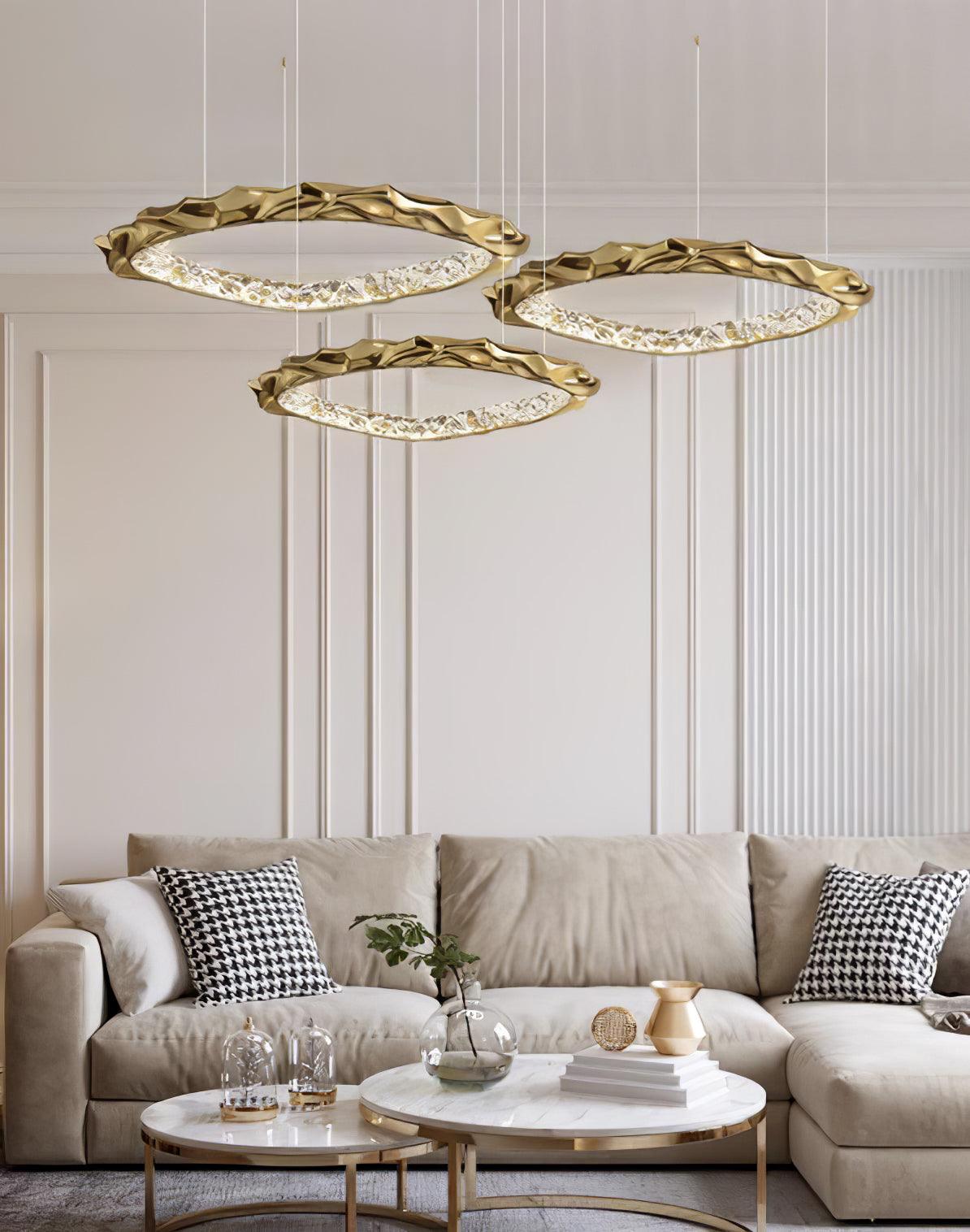 Resin Circlet Brass Droplight Pendant Lamp