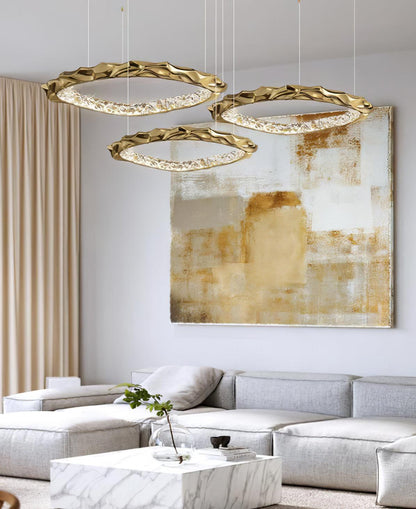 Resin Circlet Brass Droplight Pendant Lamp