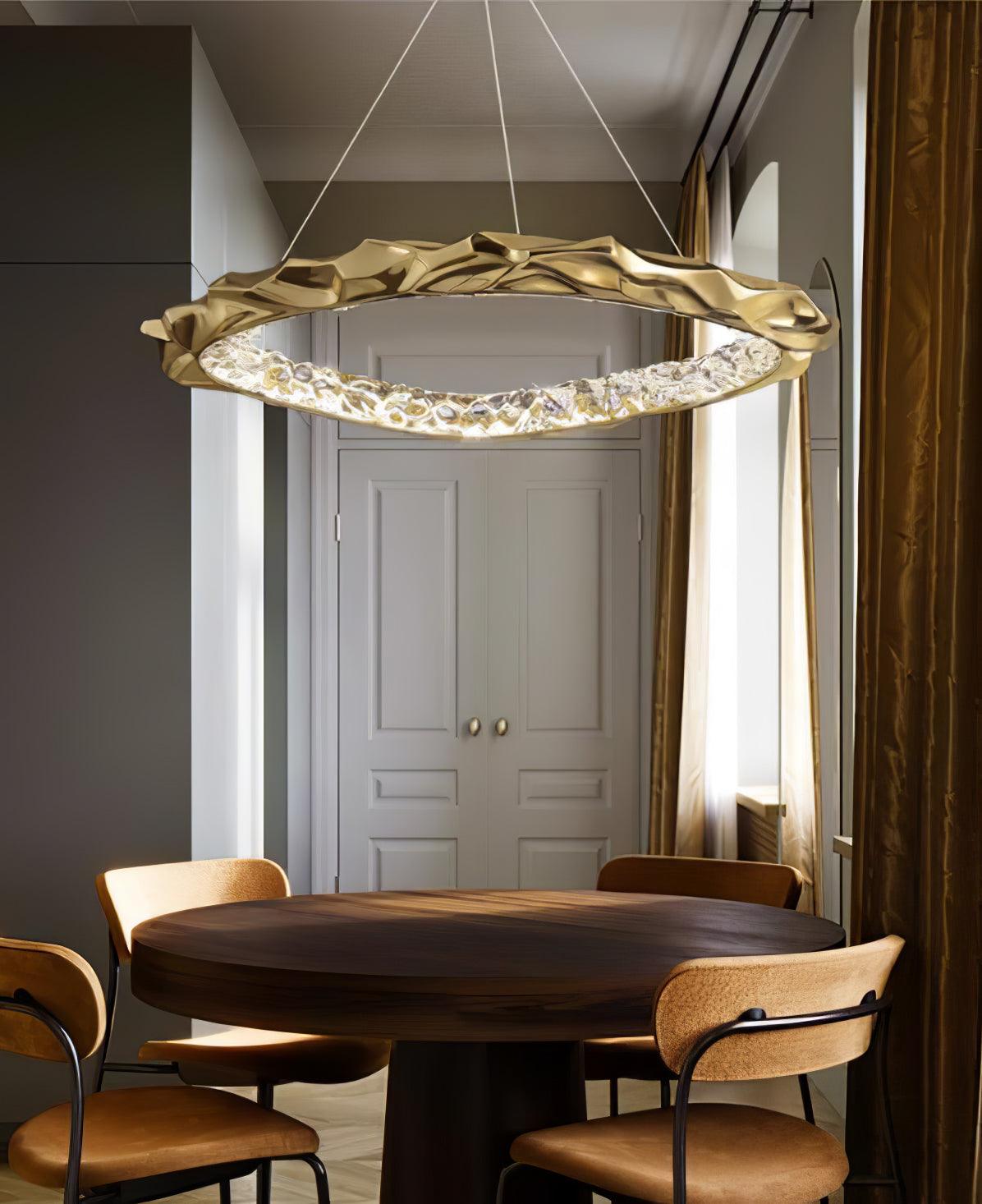 Resin Circlet Brass Droplight Pendant Lamp