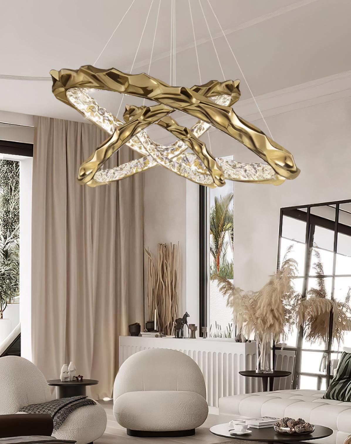 Resin Circlet Brass Droplight Pendant Lamp