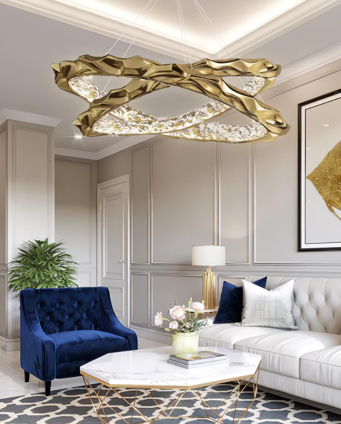 Resin Circlet Brass Droplight Pendant Lamp