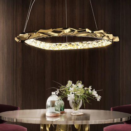 Resin Circlet Brass Droplight Pendant Lamp