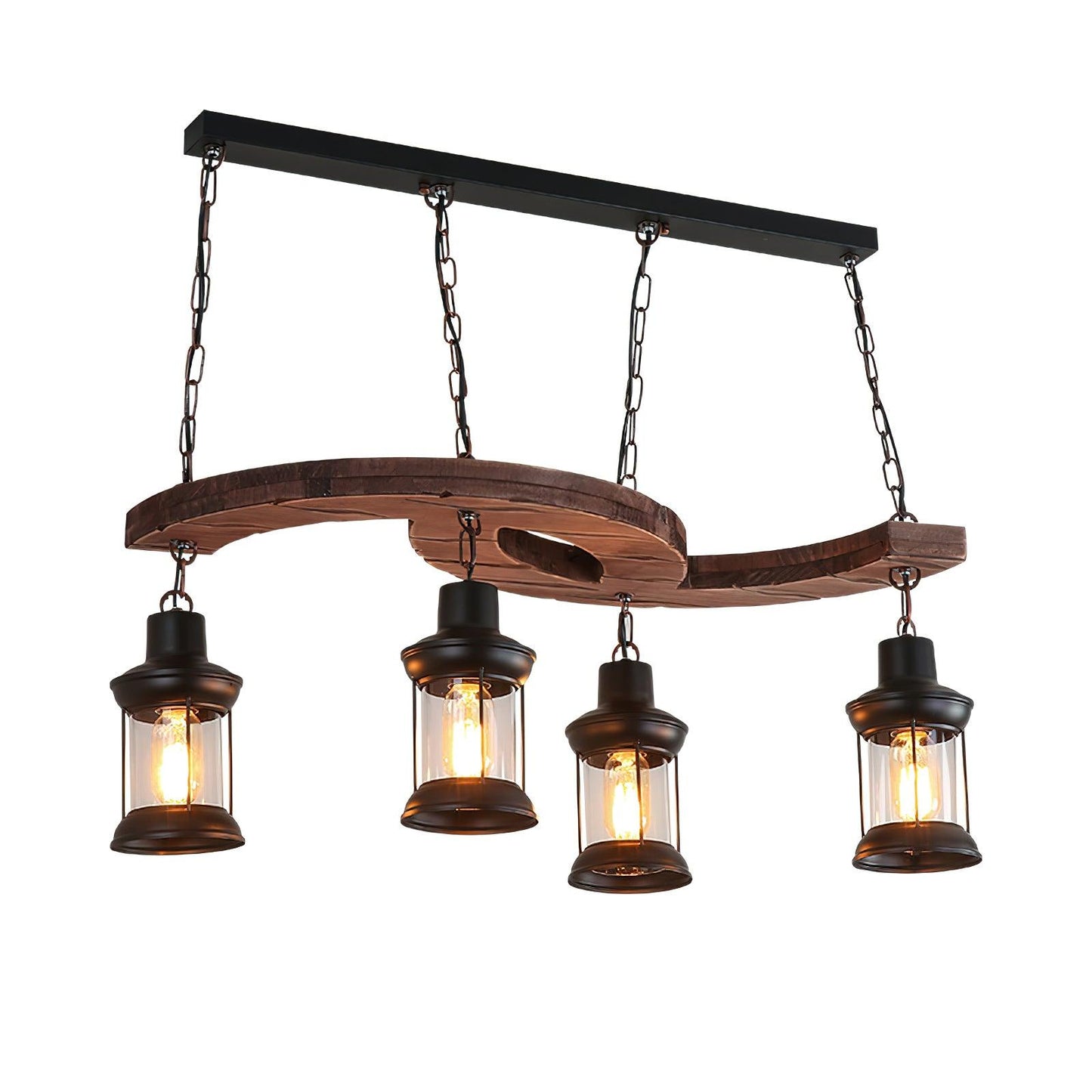 Retro Boat Wood Gasolier Chandelier