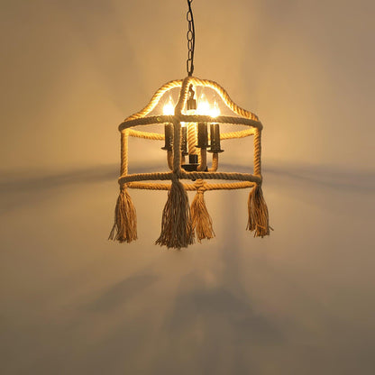 Retro Hemp Rope Exquisite Ceiling light fitting Pendant Light