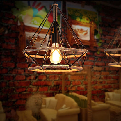 Retro Hemp Rope Interesting Drop light Pendant Light