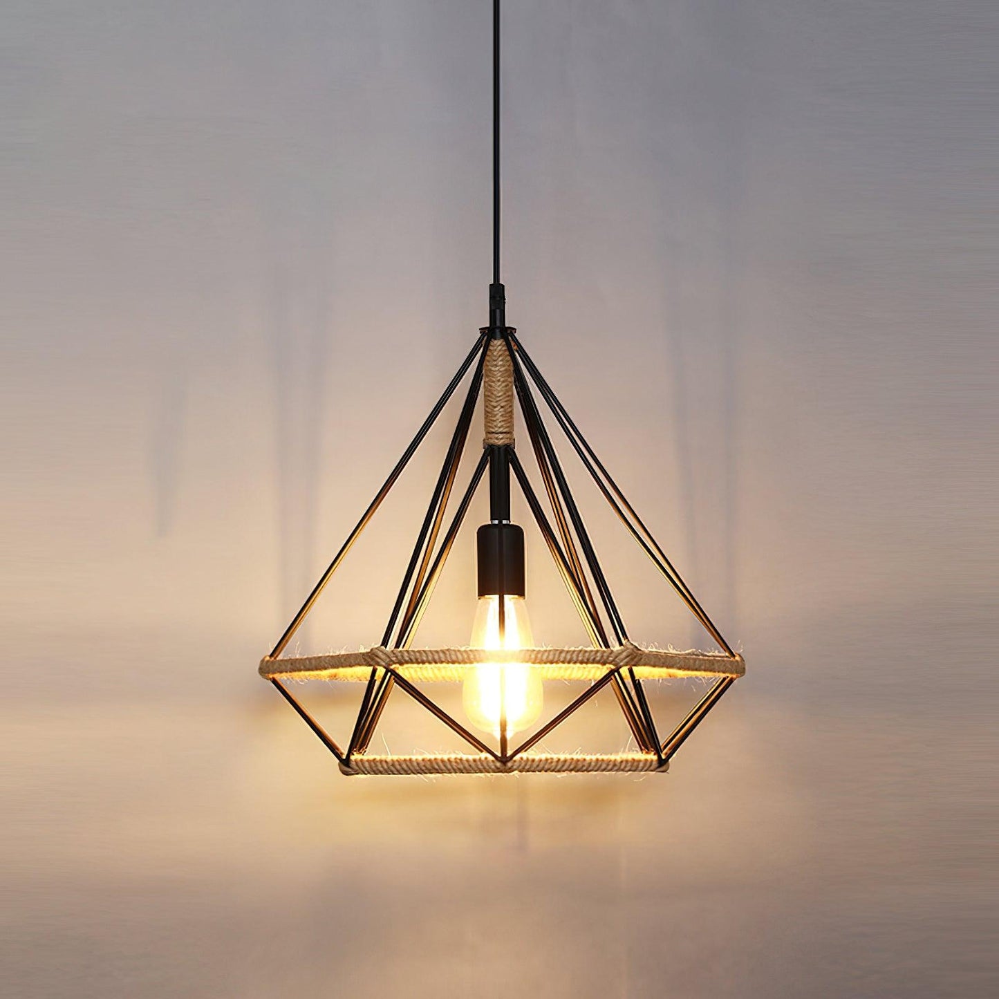 Retro Hemp Rope Interesting Drop light Pendant Light