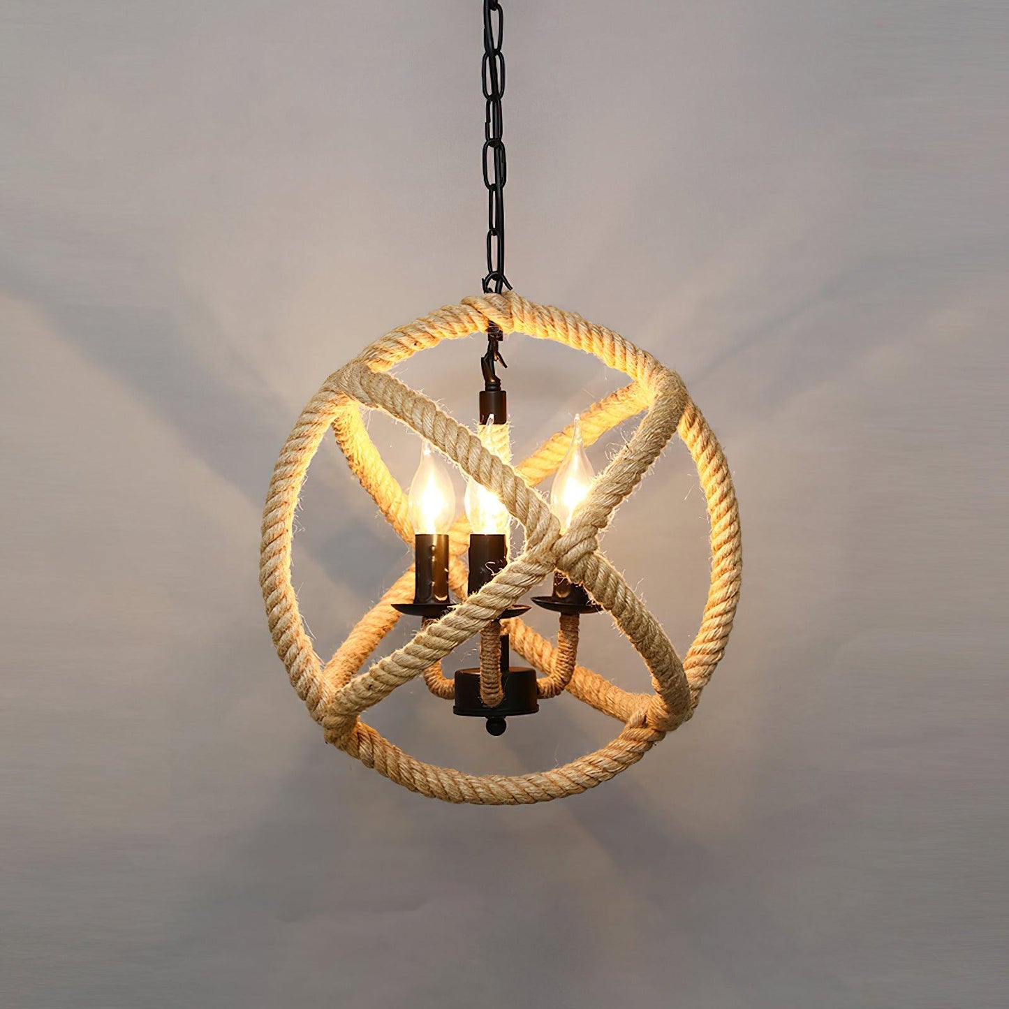 Retro Hemp Rope Interesting Drop light Pendant Light