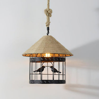 Retro Hemp Rope Interesting Drop light Pendant Light