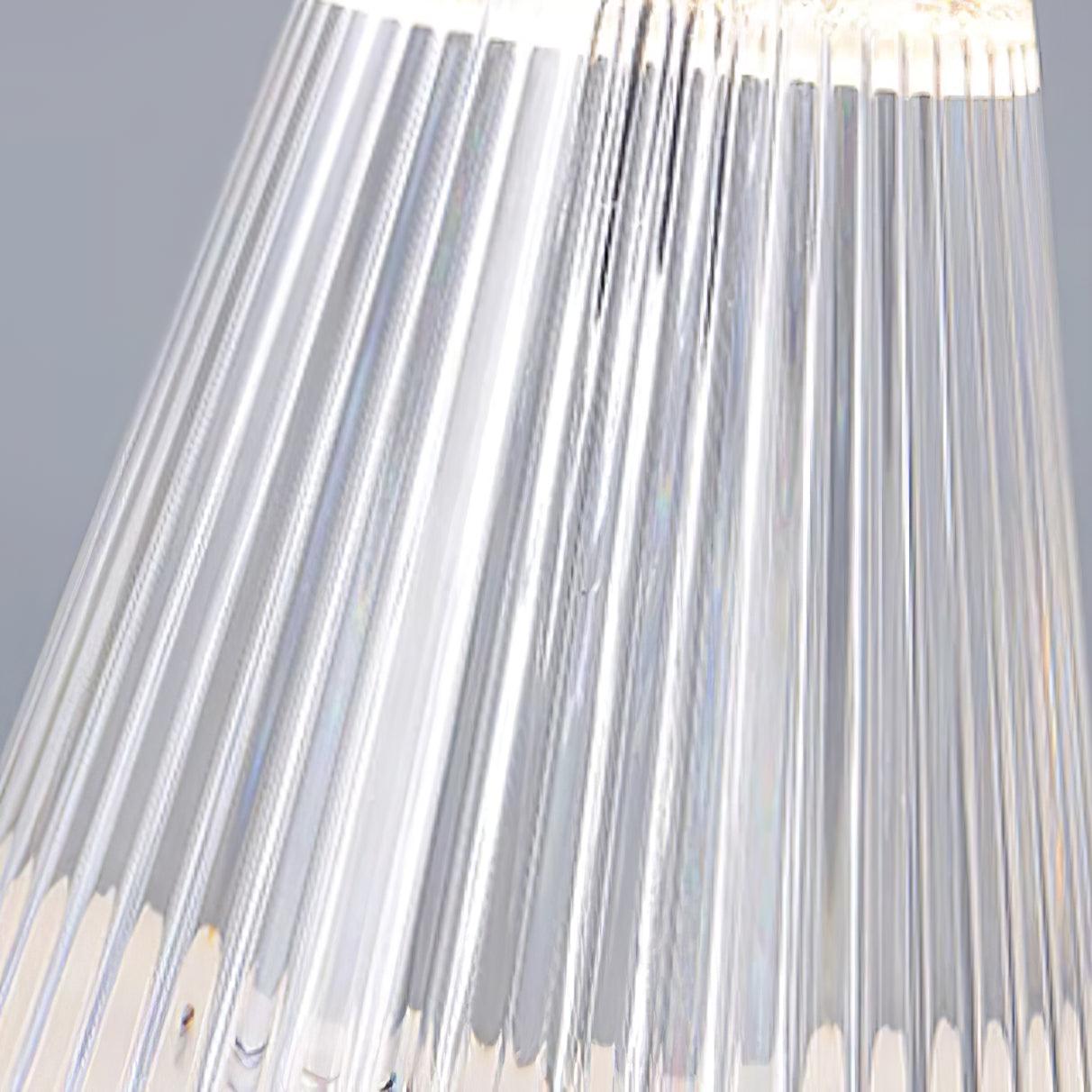 Ribbed Acrylic Built-in Battery Portable lamp Table Lamp