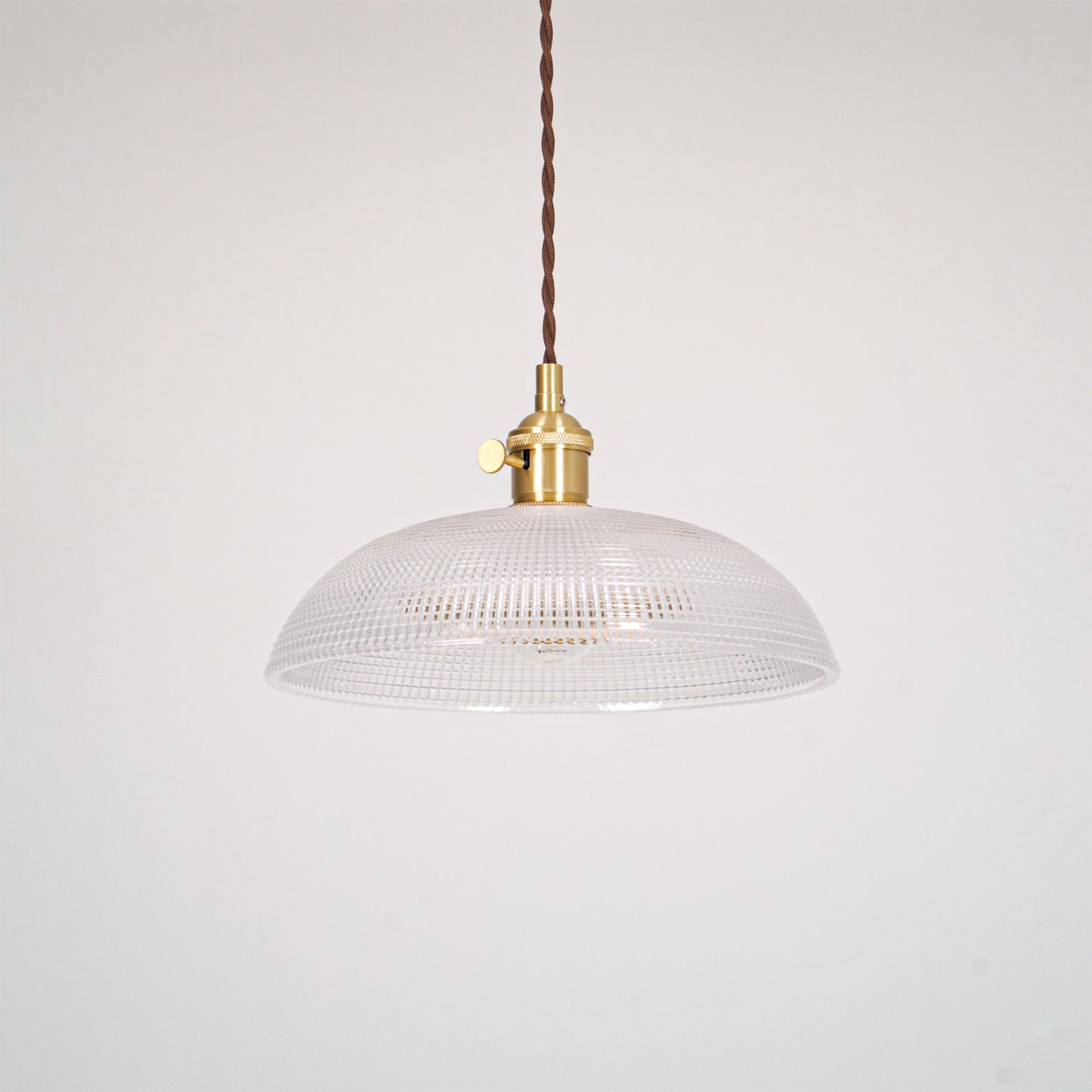 Ribbed Spiral Pendant Swag Light