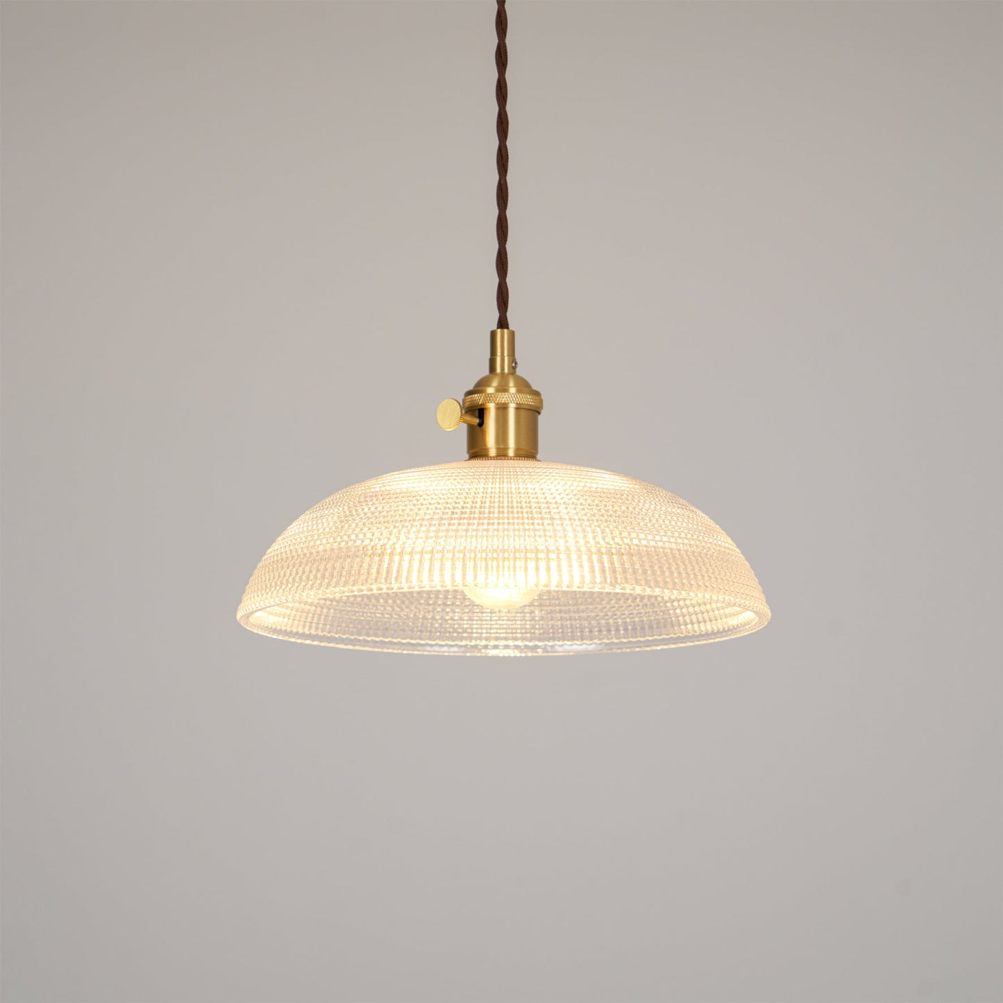 Ribbed Spiral Pendant Swag Light