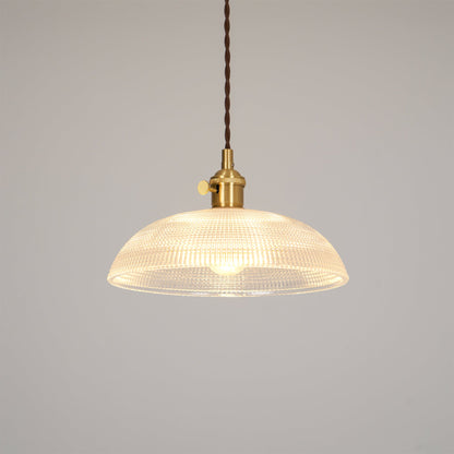 Ribbed Spiral Pendant Swag Light