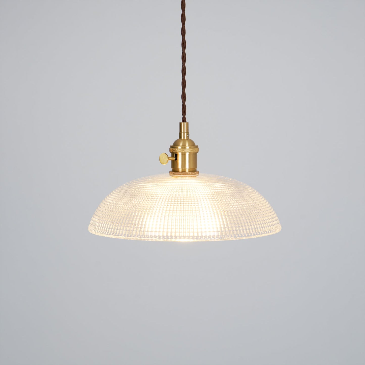 Ribbed Spiral Pendant Swag Light