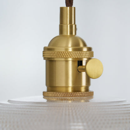 Ribbed Spiral Pendant Swag Light