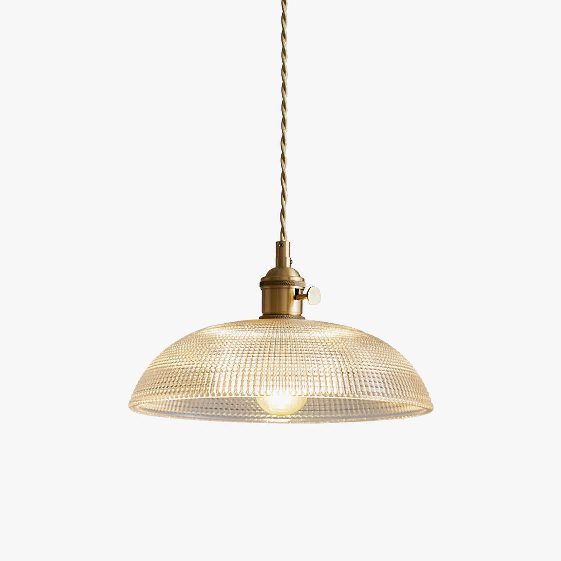 Ribbed Spiral Hanging light Pendant Light