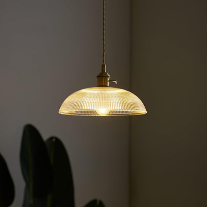 Ribbed Spiral Hanging light Pendant Light