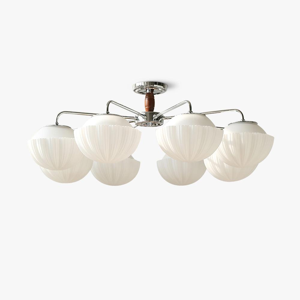 Ribbed Walnut Ceiling light Ceiling Lamp