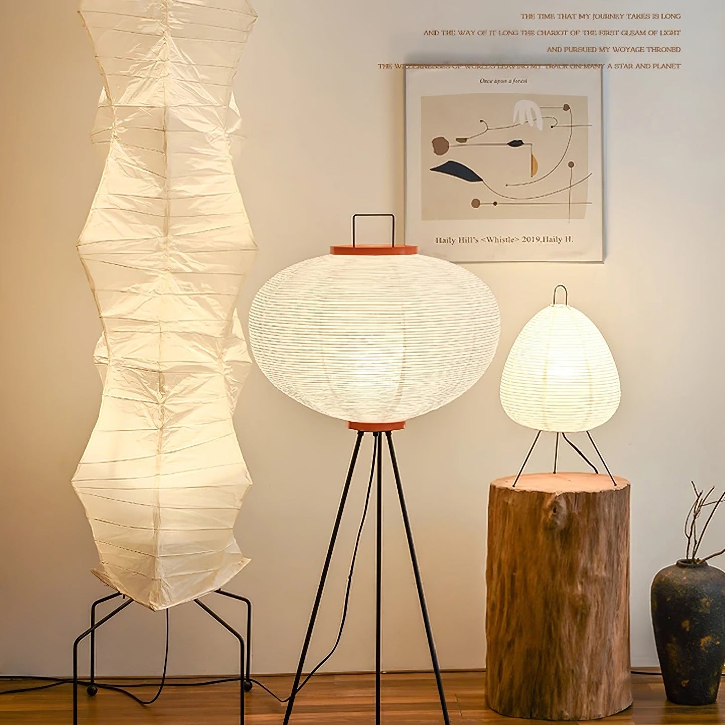 Rice Paper Free-standing Lamp Floor Lamp